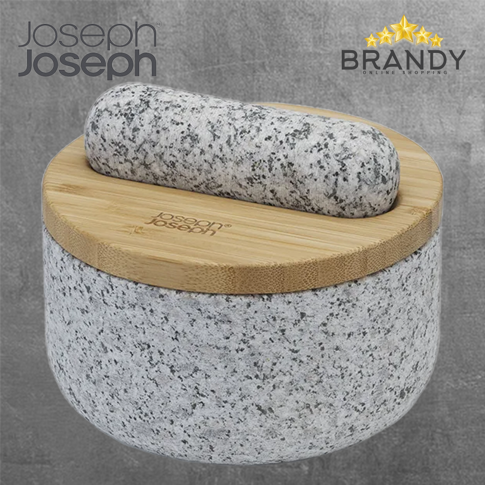 Dash Pestle & Mortar With Bamboo Lid, Natural Granite