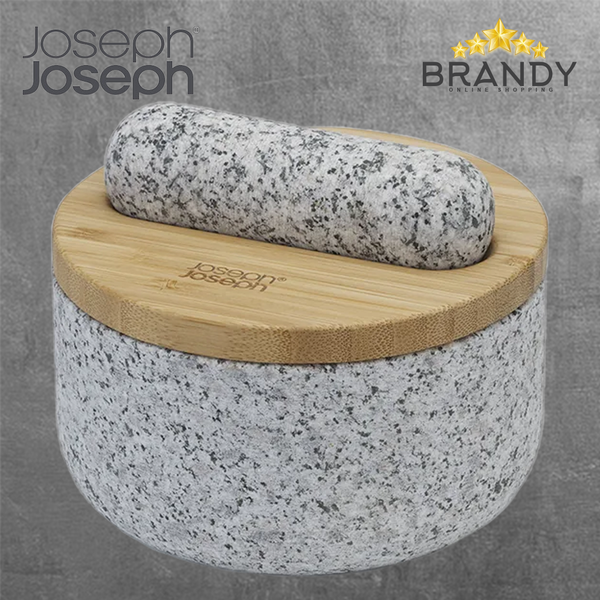 Dash Pestle & Mortar With Bamboo Lid, Natural Granite