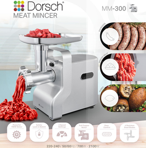 Meat Grinder DH-07250 Powerful Electric Mincer with Slicer and Sausage Maker