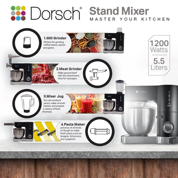 Meat Grinder Attachment for Dorsch Stand Mixer
