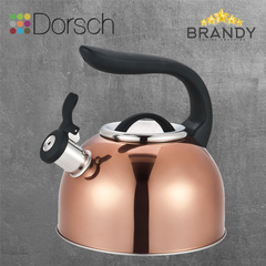 Dorsch Rose Gold Kettle 3L Stovetop with Whistle & Filter-1