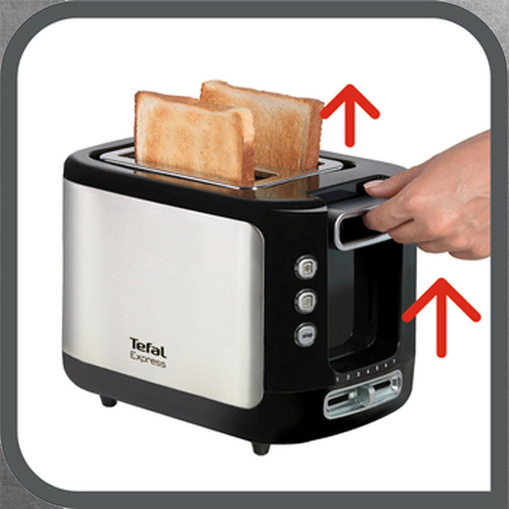 Toaster New Express TT365027, 850W, 2-Slice, Black & Silver