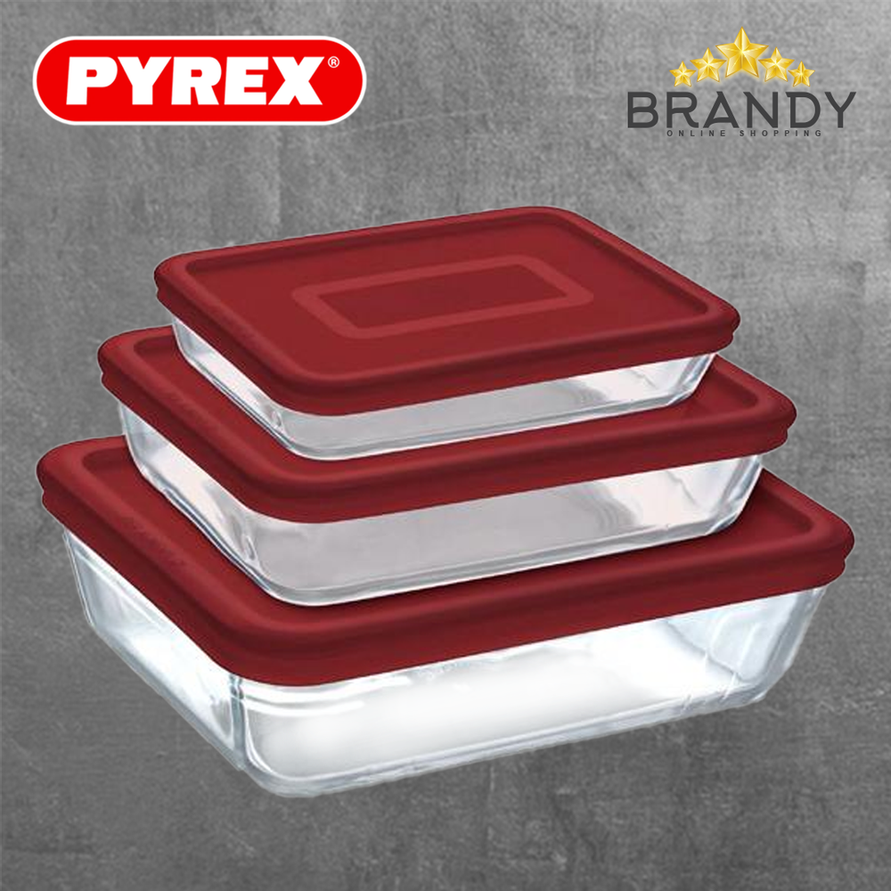 Cook & Freeze Set 3 Containers With Red Lid