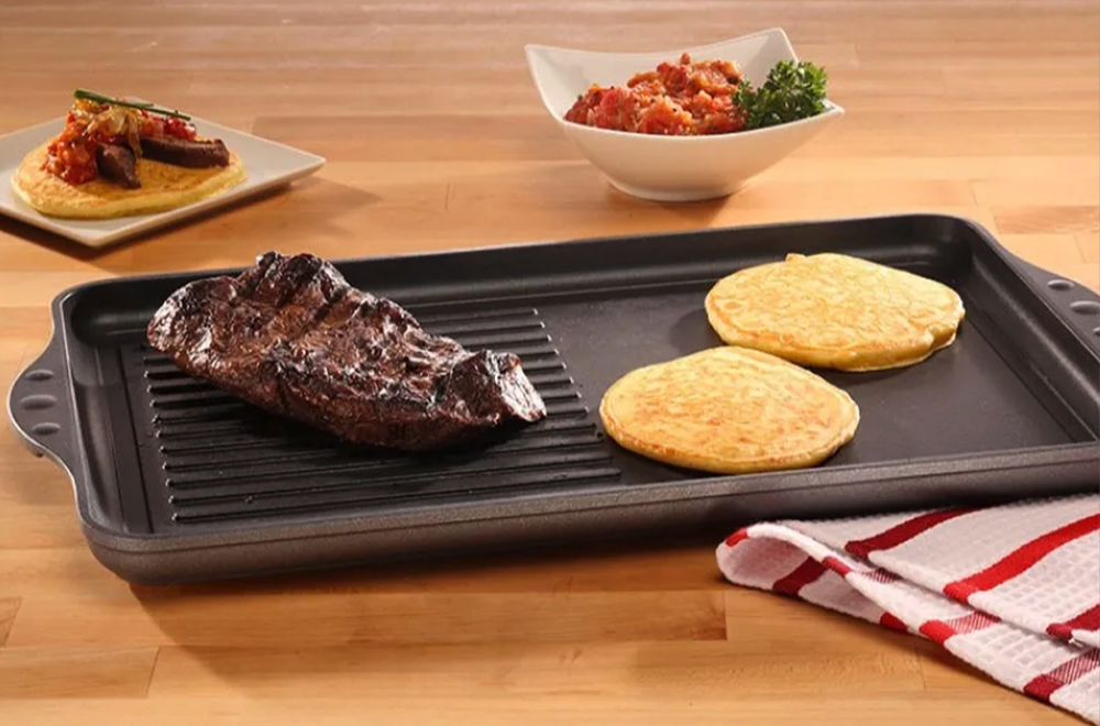 Diamond Double Burner Griddle with Non-Stick Coating
