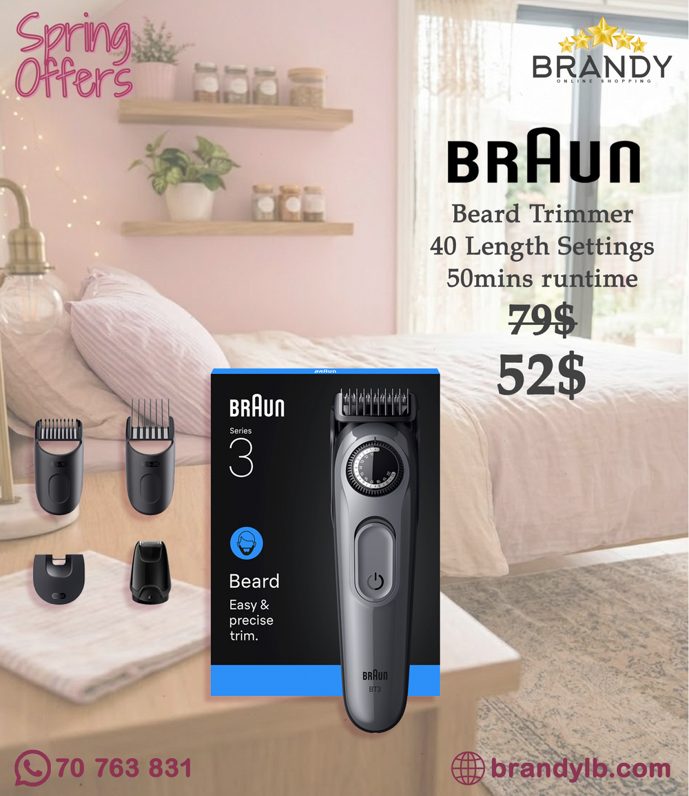 Braun Series 3 BT3560 Beard Trimmer 0.5–20 mm 50 min Runtime