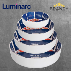 Luminarc Diwali Set 4 Round Roasters Opal Glass 18,22,26,30 cm-1