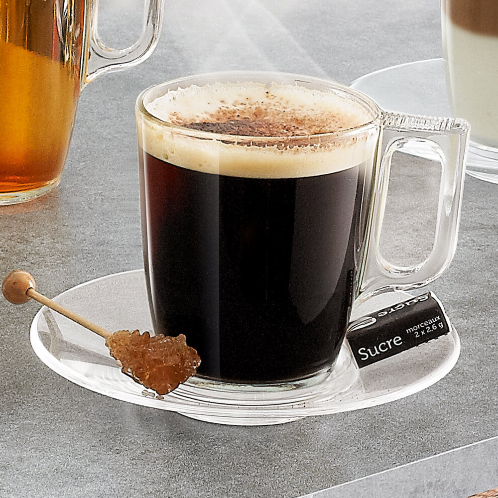 Nuevo Set 6 Coffee Cups - Glass, Thermal Shock Resistant