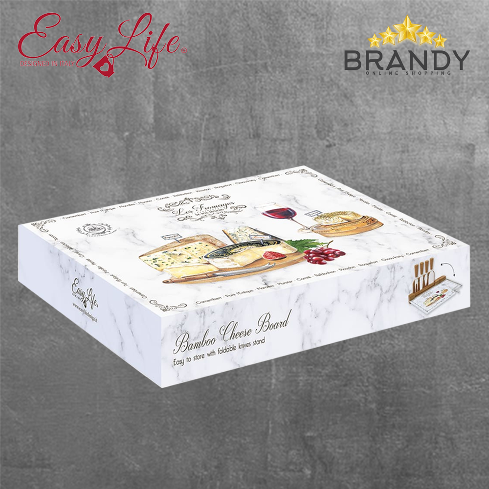 Les Fromages Cheese Board 32x20cm with Knives and Cutter