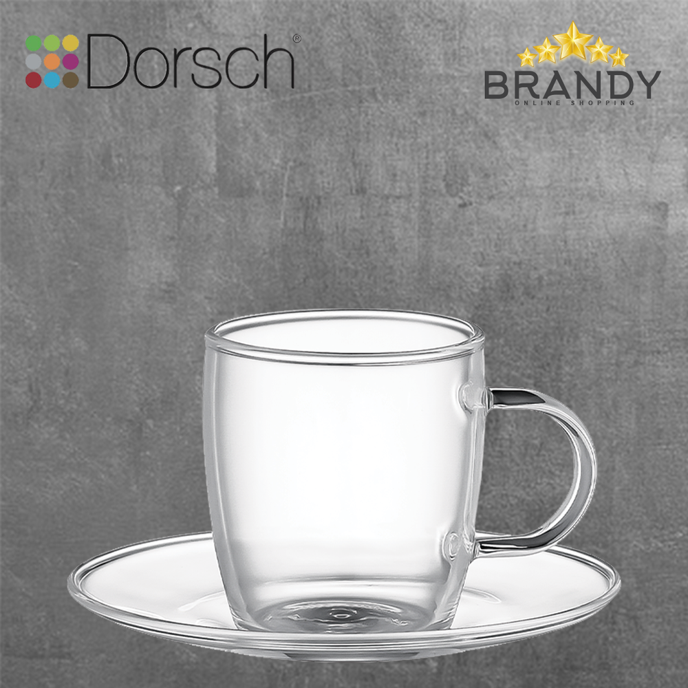 Curve Glass Coffee Cups Set 4pcs, 100ml