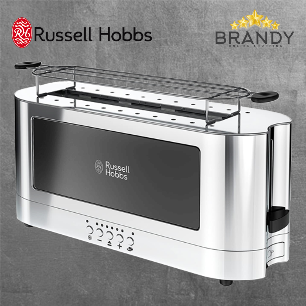 Russell Hobbs Toaster 23380 with Brushed Stainless Steel and Glass
