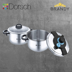 Dorsch GoPress Pressure Cooker Set 6L + 8L Stainless Steel