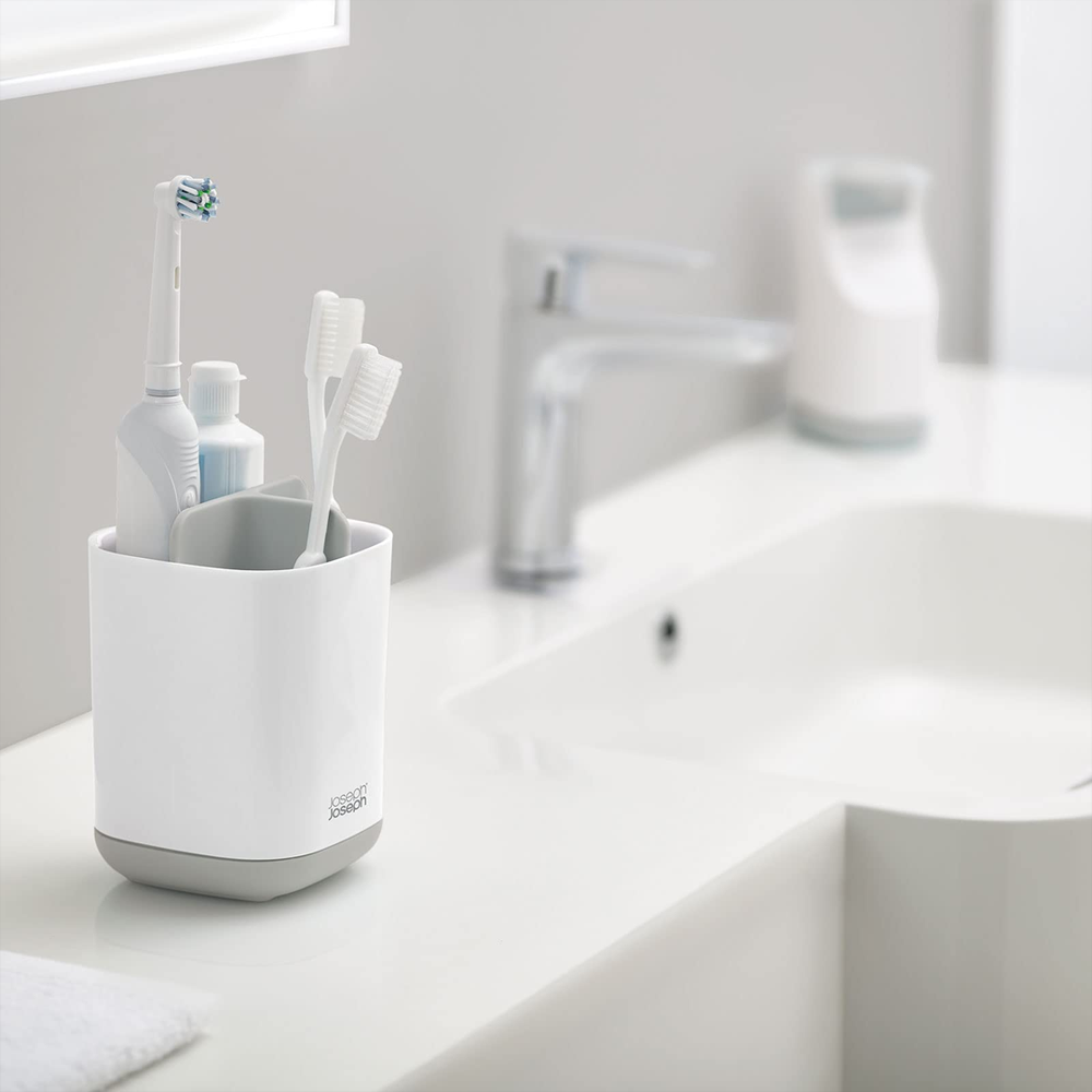 EasyStore Light Grey Toothbrush Holder