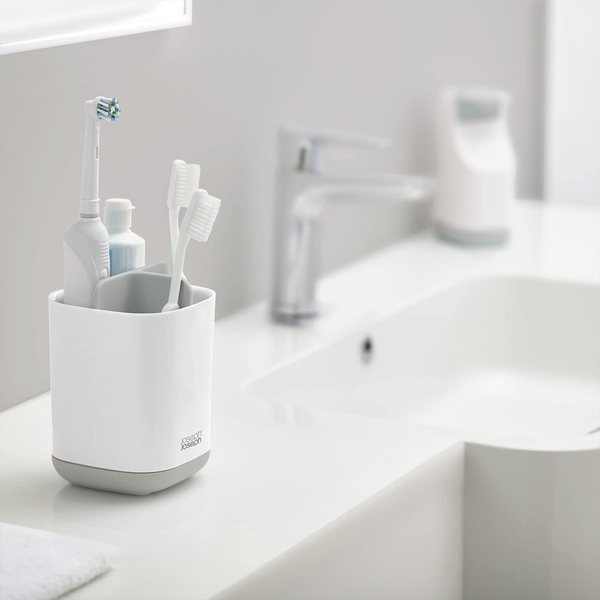 EasyStore Light Grey Toothbrush Holder