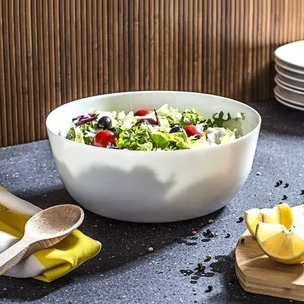 Toledo Salad Bowl 23cm Opal Glass