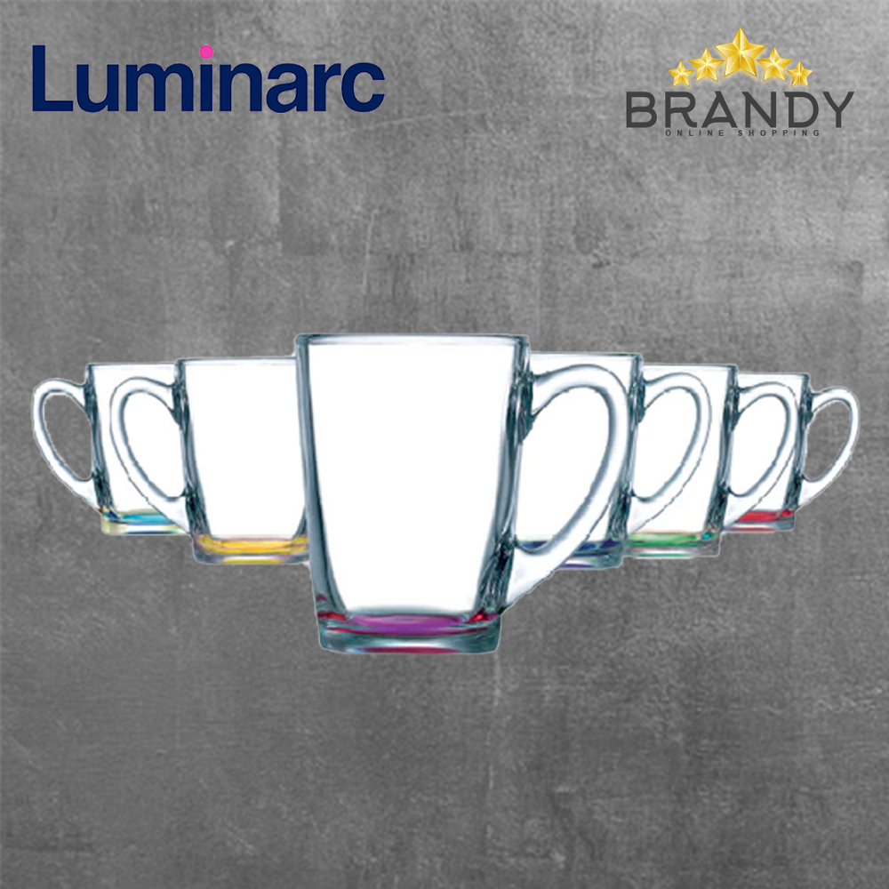New Morning Rainbow Mug Set 6pcs, 320ml Opal Glass