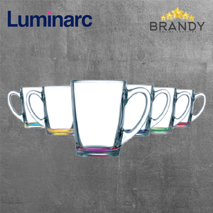 New Morning Rainbow Mug Set 6pcs, 320ml Opal Glass
