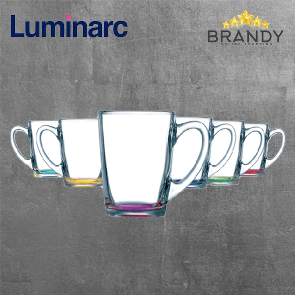 New Morning Rainbow Mug Set 6pcs, 320ml Opal Glass