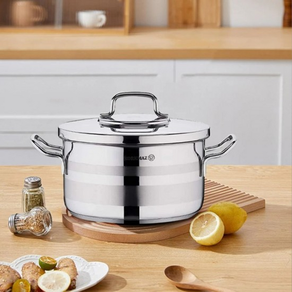 Korkmaz Astra 2 Stainless Steel Pots Induction-Ready Solar Base A2021–A2026