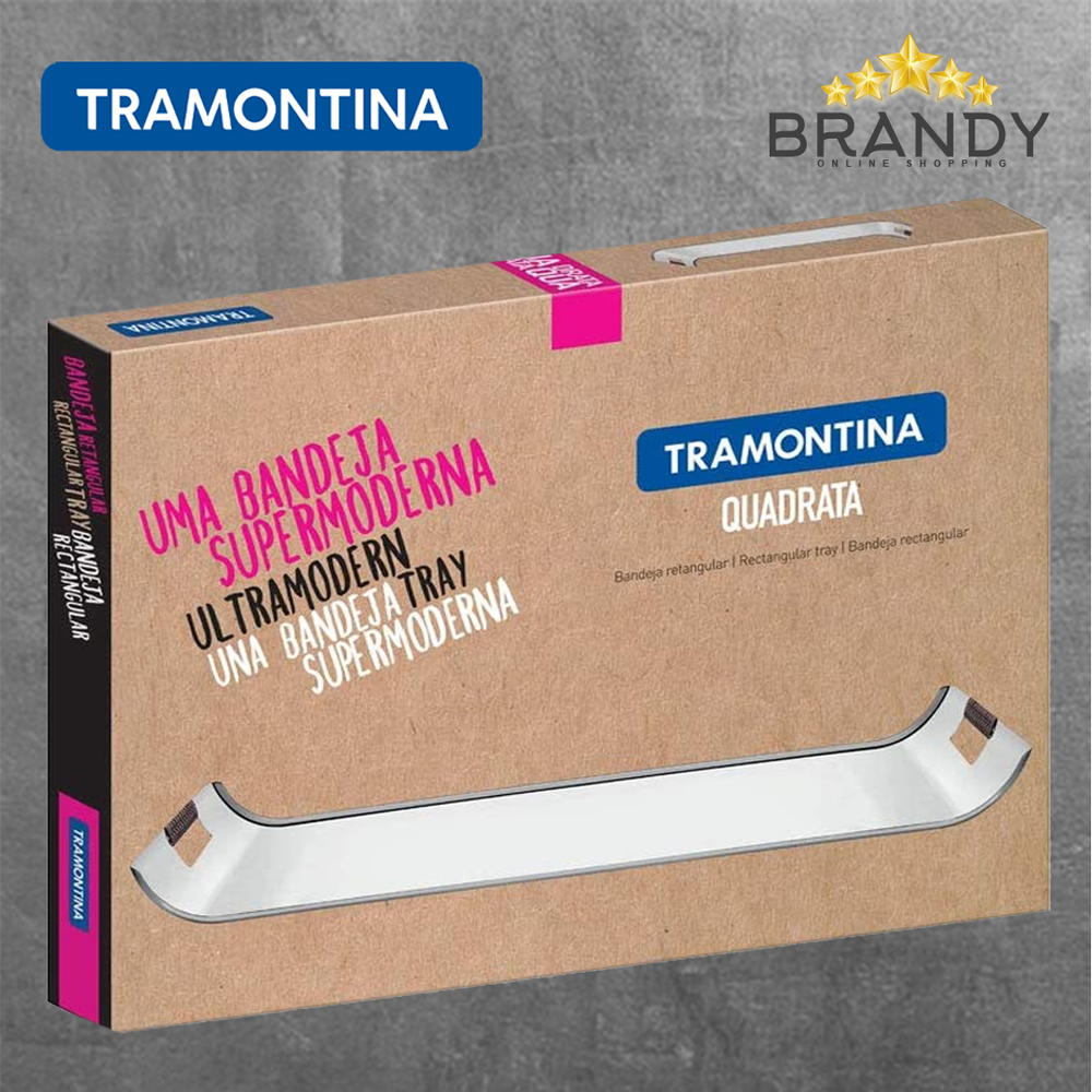 Quadrata Serving Tray, Stainless Steel, 51x37cm