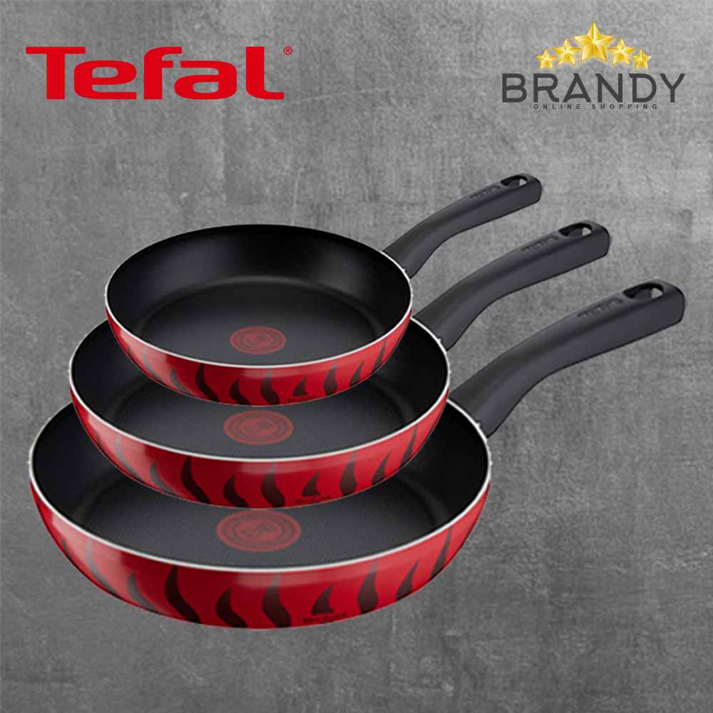 Tempo Flame Set 3 Frypans, Non-Stick, Thermo Signal