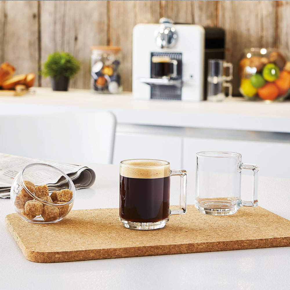 Bonne Heure Set 6 Coffee Cups, Glass, 9cl