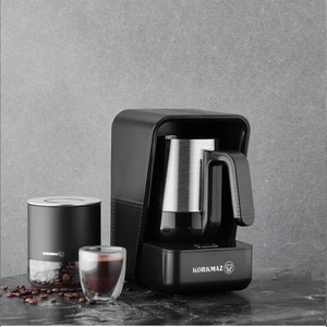Moderna Coffee Maker 5 Cups - Stainless Steel, Black