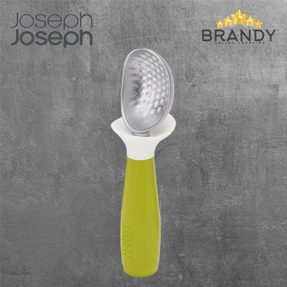 Dimple Green Ice Cream Scoop with Drip Catching Collar