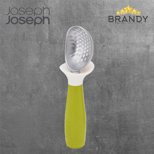 Dimple Green Ice Cream Scoop with Drip Catching Collar