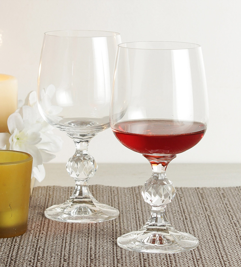 Wine Glasses Set 6pcs Crystal Glass