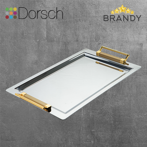 Bench Stainless Steel Serving Tray Gold or Silver Sleek Rectangular Serveware