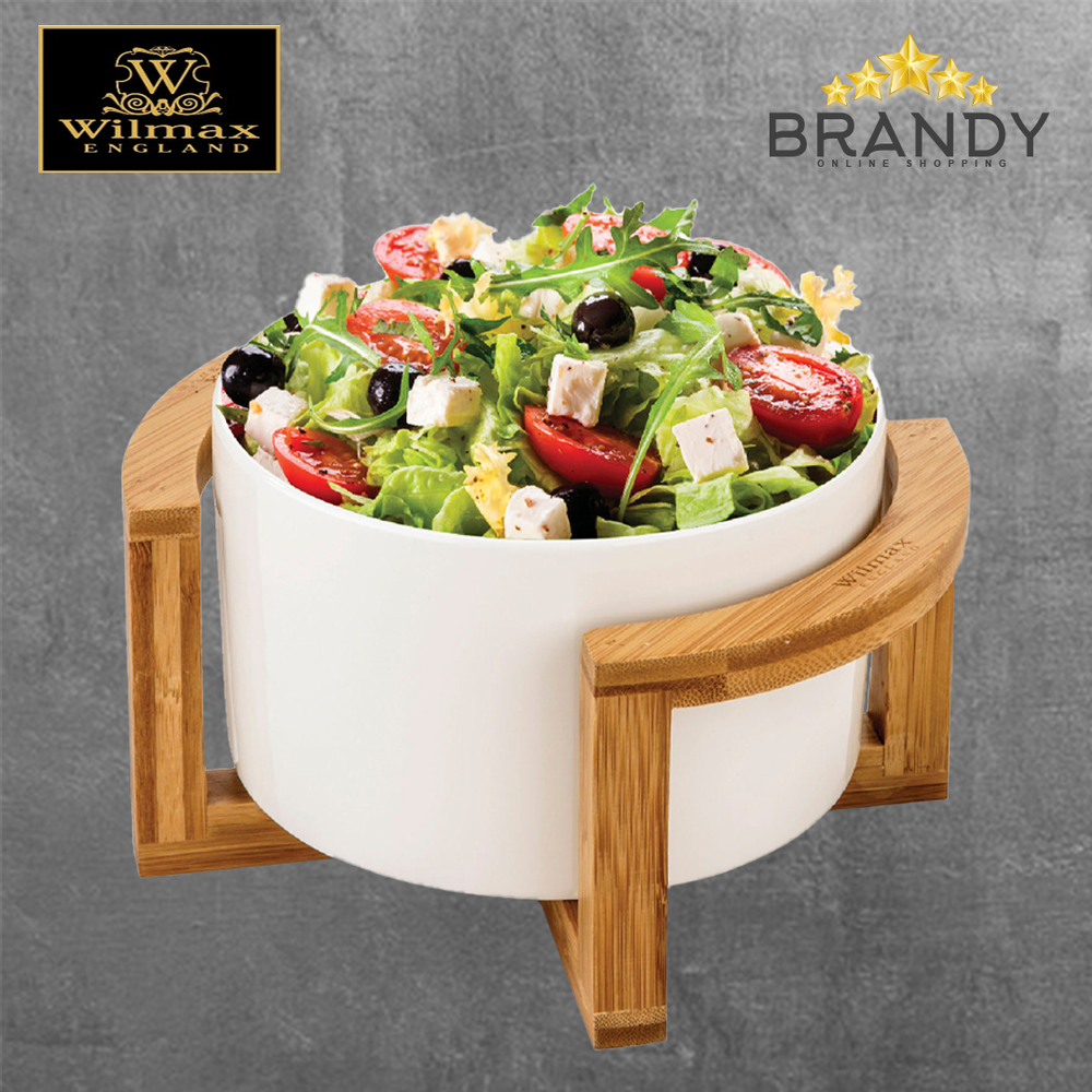 Salad Bowl With Bamboo Stand