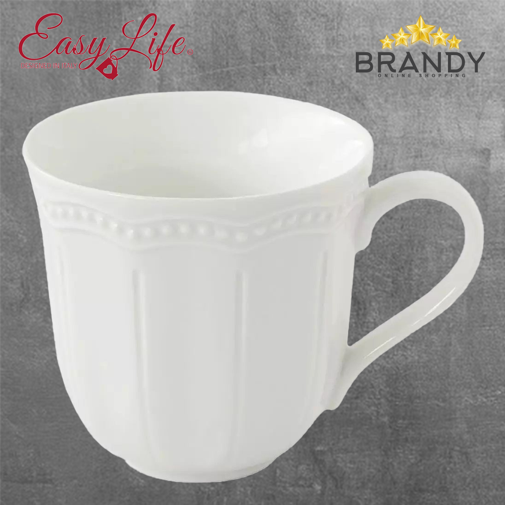 Elite White Porcelain Mug 350ml