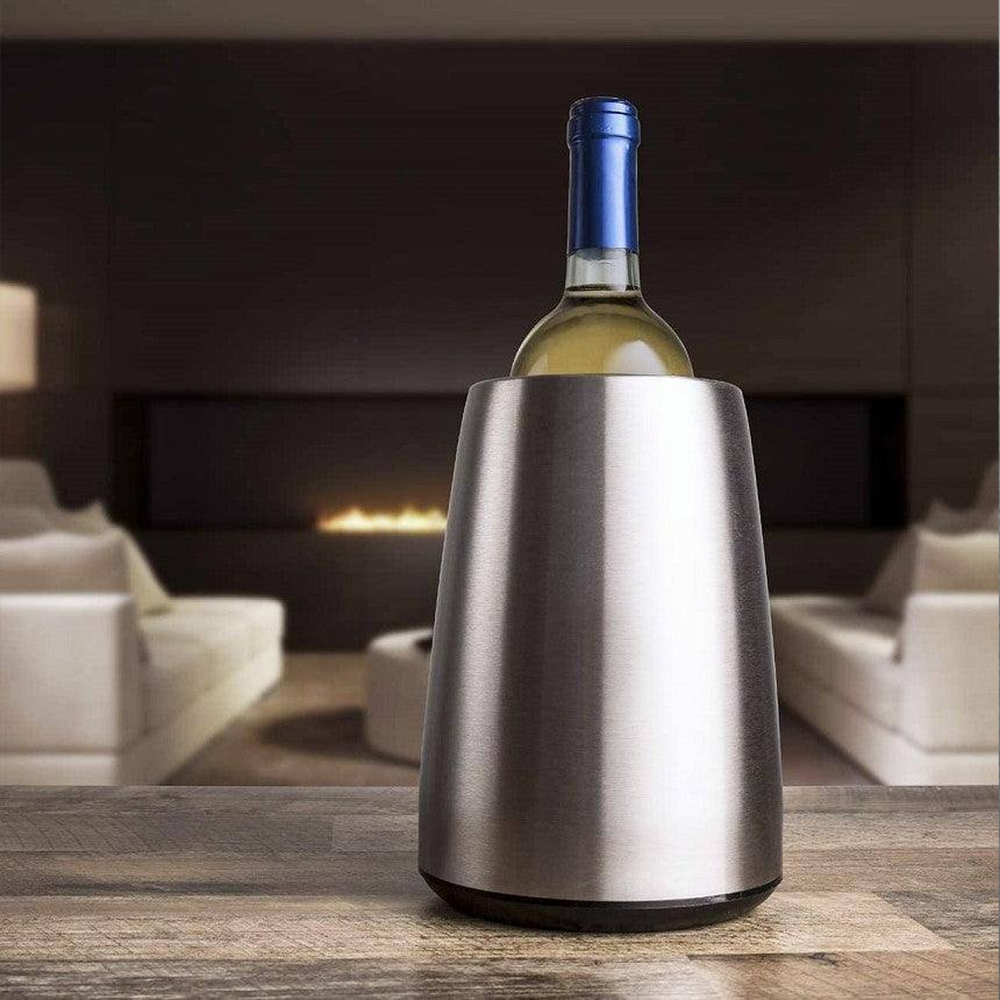 Iceless Wine Bucket Cooler Silver