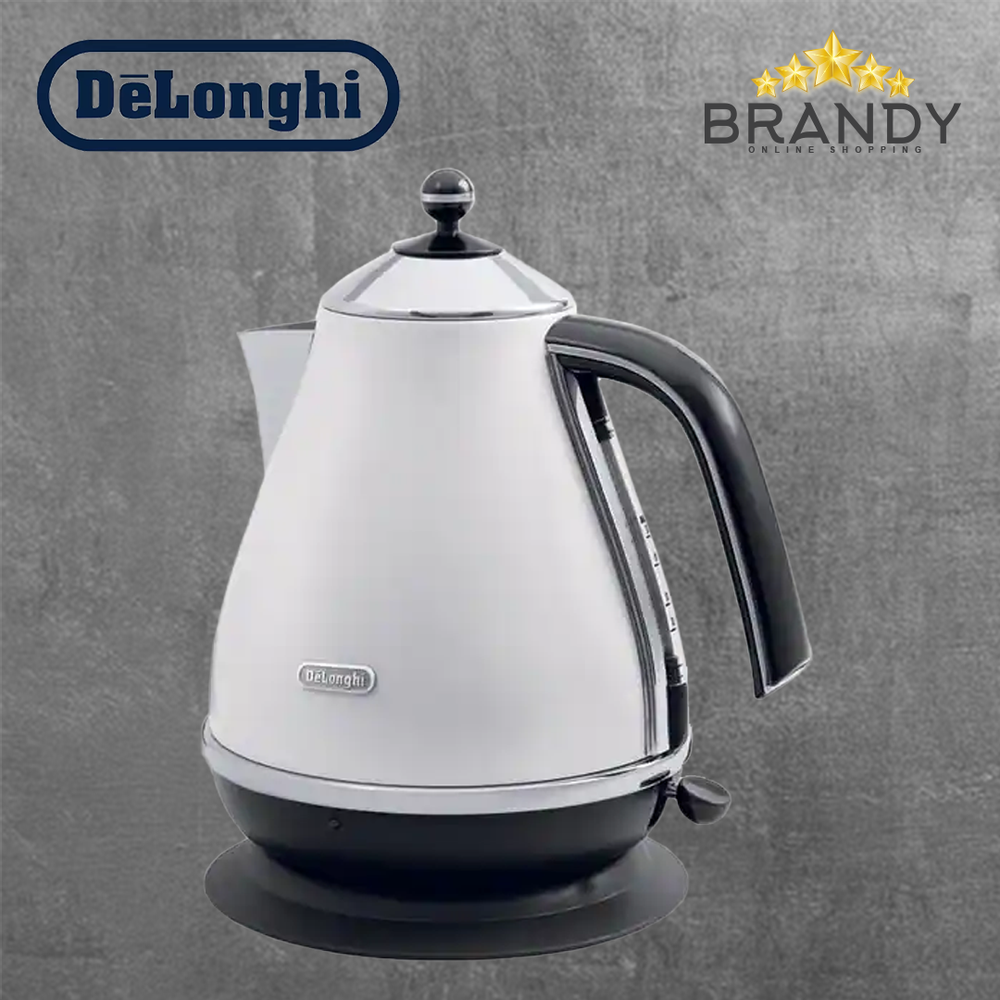 Icona Electric Kettle White KBO2001W Retro 1.7L Stainless Steel Cordless