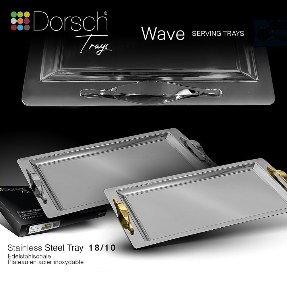 Wave Serving Tray Stainless Steel