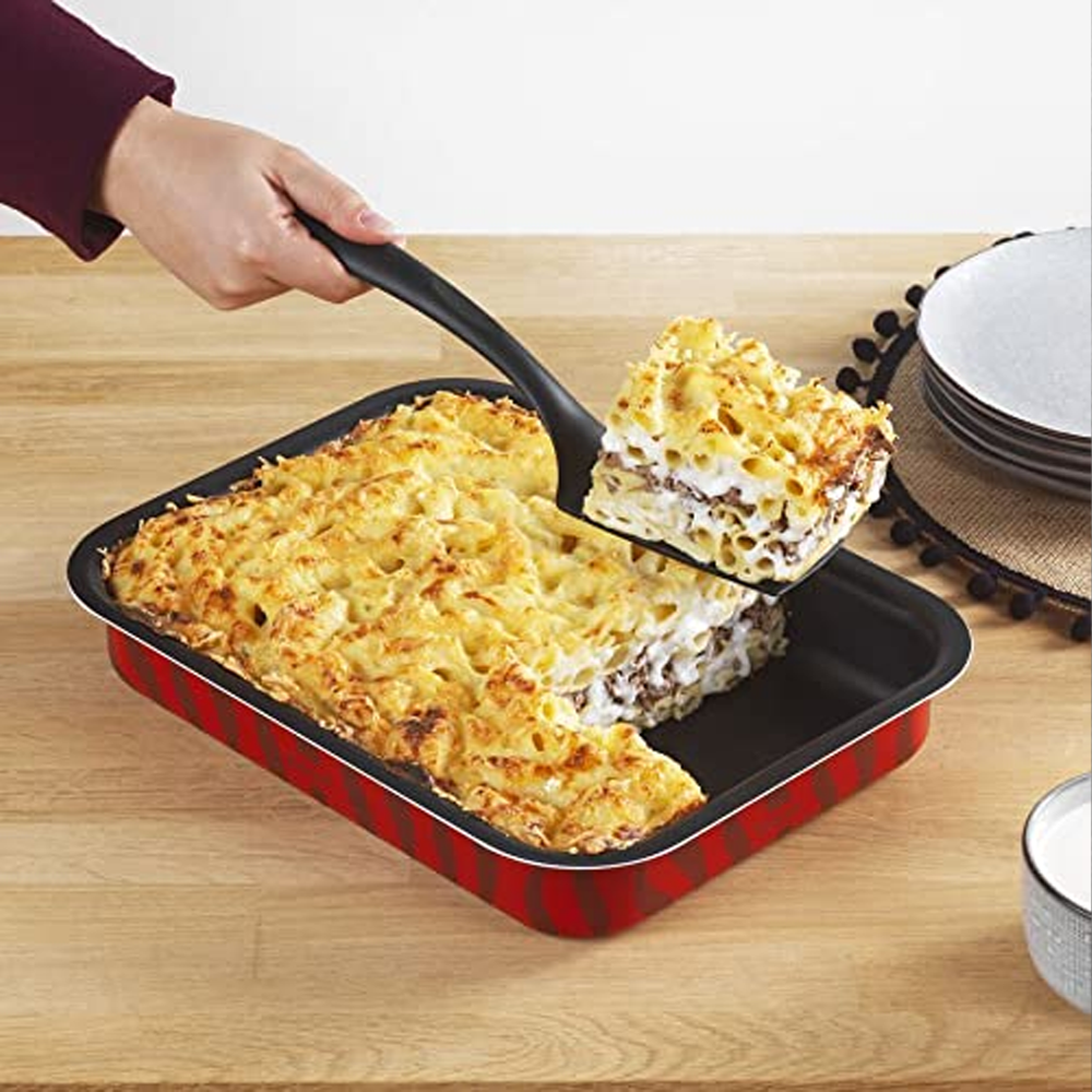 Tempo Flame Set 6 Rectangular Trays - Non-Stick Aluminum