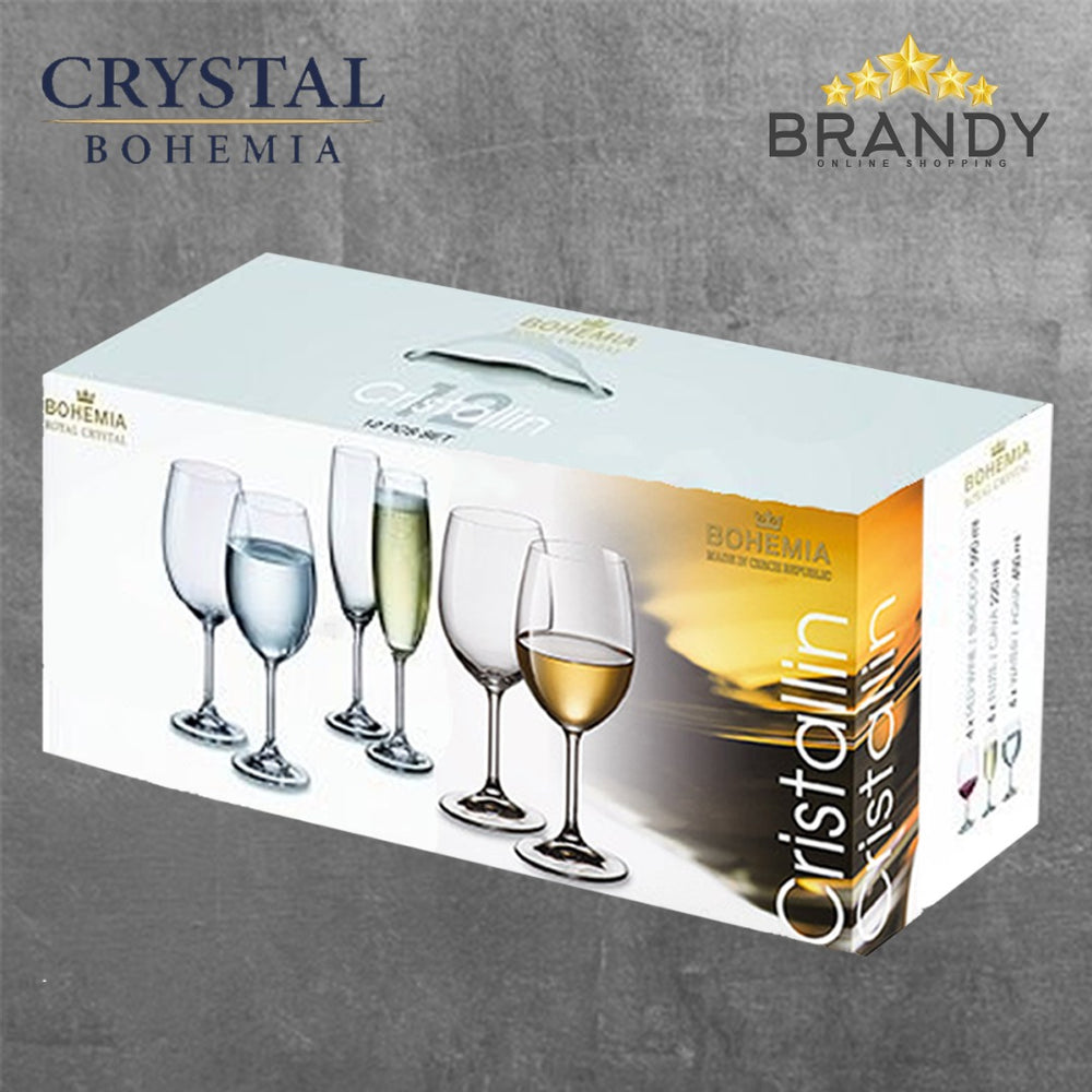 Cristallin Glasses Set 18pcs Crystal Glass Drinkware