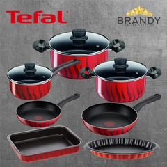 Tefal Tempo Flame 10-Piece Non-Stick Cookware Set C3079182
