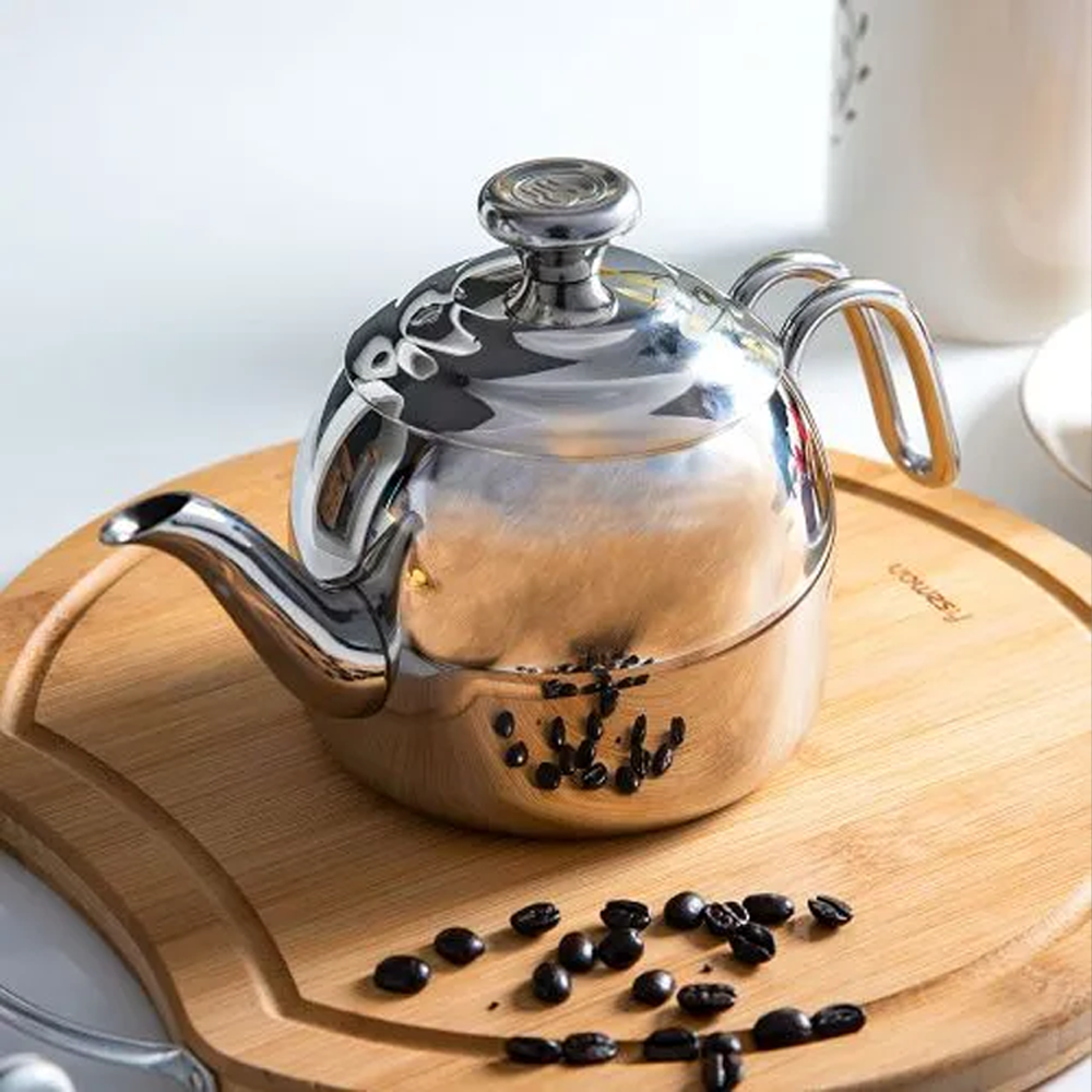 Droppa Tea Pot Stainless Steel 18/10, 0.9L-1.3L