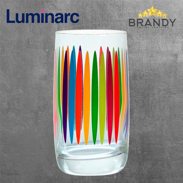 Fizz Long Cups Set 6pcs - Vibrant Glass Drinkware
