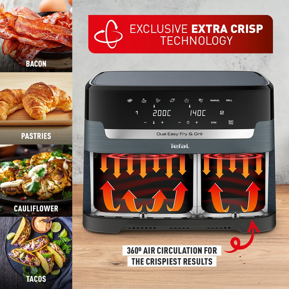 Dual Easy Fry Digital 11L EY9428GO with Touch Screen