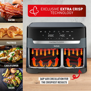 Dual Easy Fry Digital 11L EY9428GO with Touch Screen