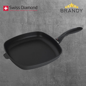 Diamond Square Grill 28cm Non-Stick Black