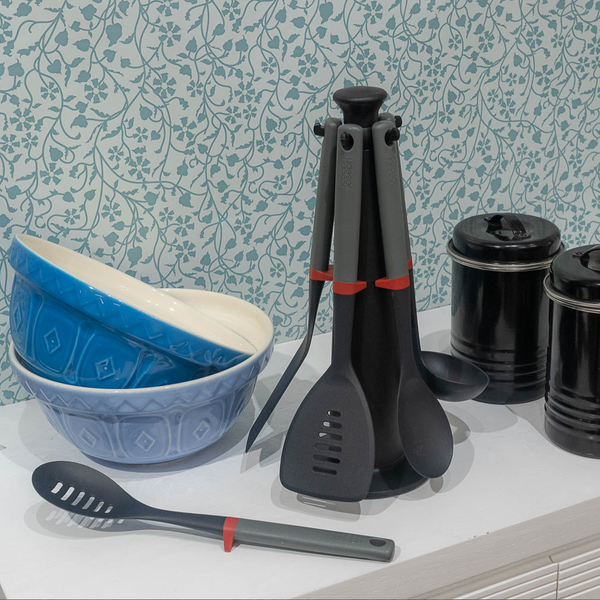 Duo Utensils Set With Stand - Heat Resistant Kitchen Tools