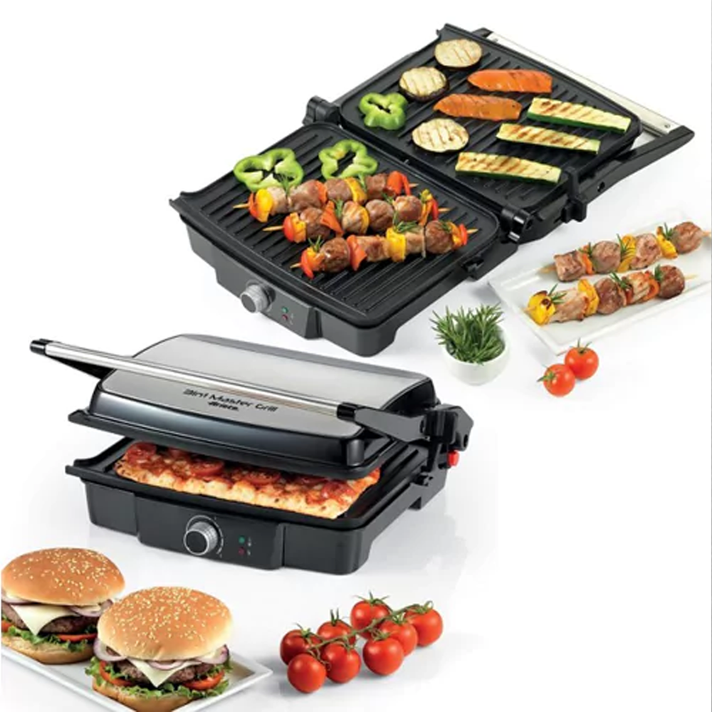 Sandwich Grill AR-1917 with 2000W Power and Non-Stick Plates
