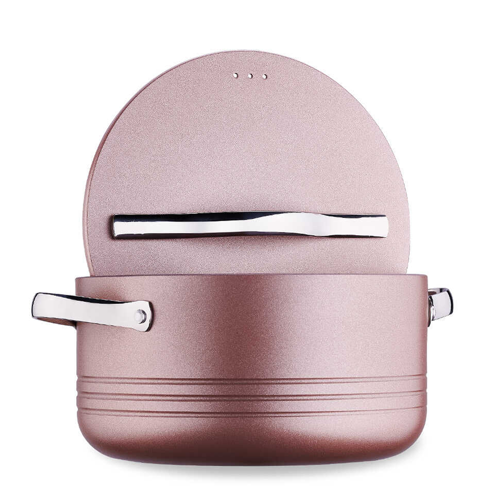 Linea Plus Rose Gold Cookware Set 4pcs Non Stick Granite Eco-Friendly