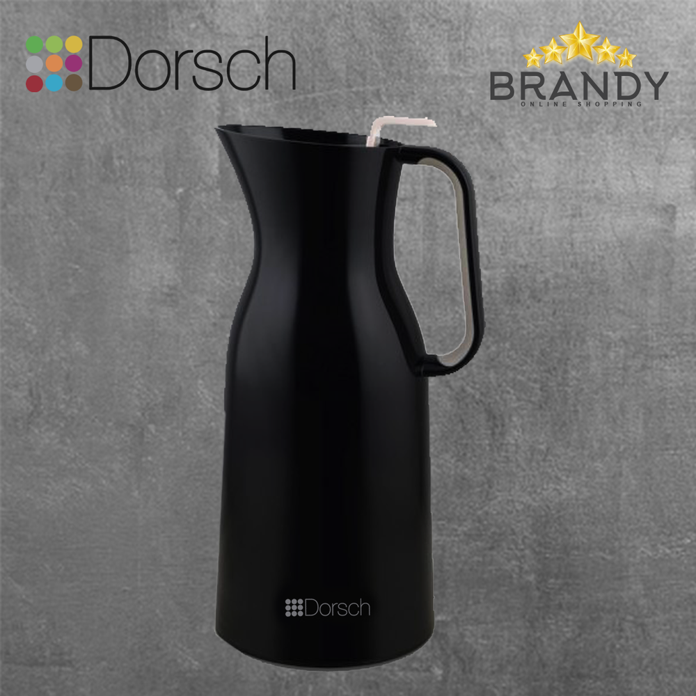 Matt Black Jug 1L Double Wall Vacuum Flask