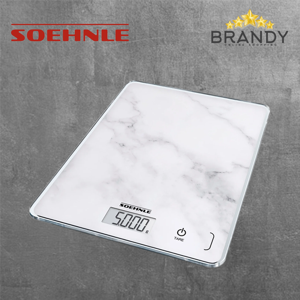 Marble Kitchen Scale 5Kg with Precision Measurement, Slim Digital LCD Display