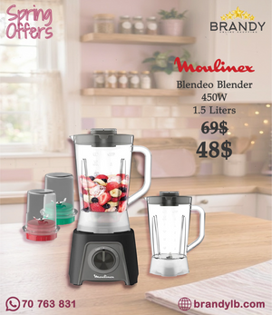 Moulinex Blendeo+ LM2CR8M2 Countertop Blender 1.5L 450W Black