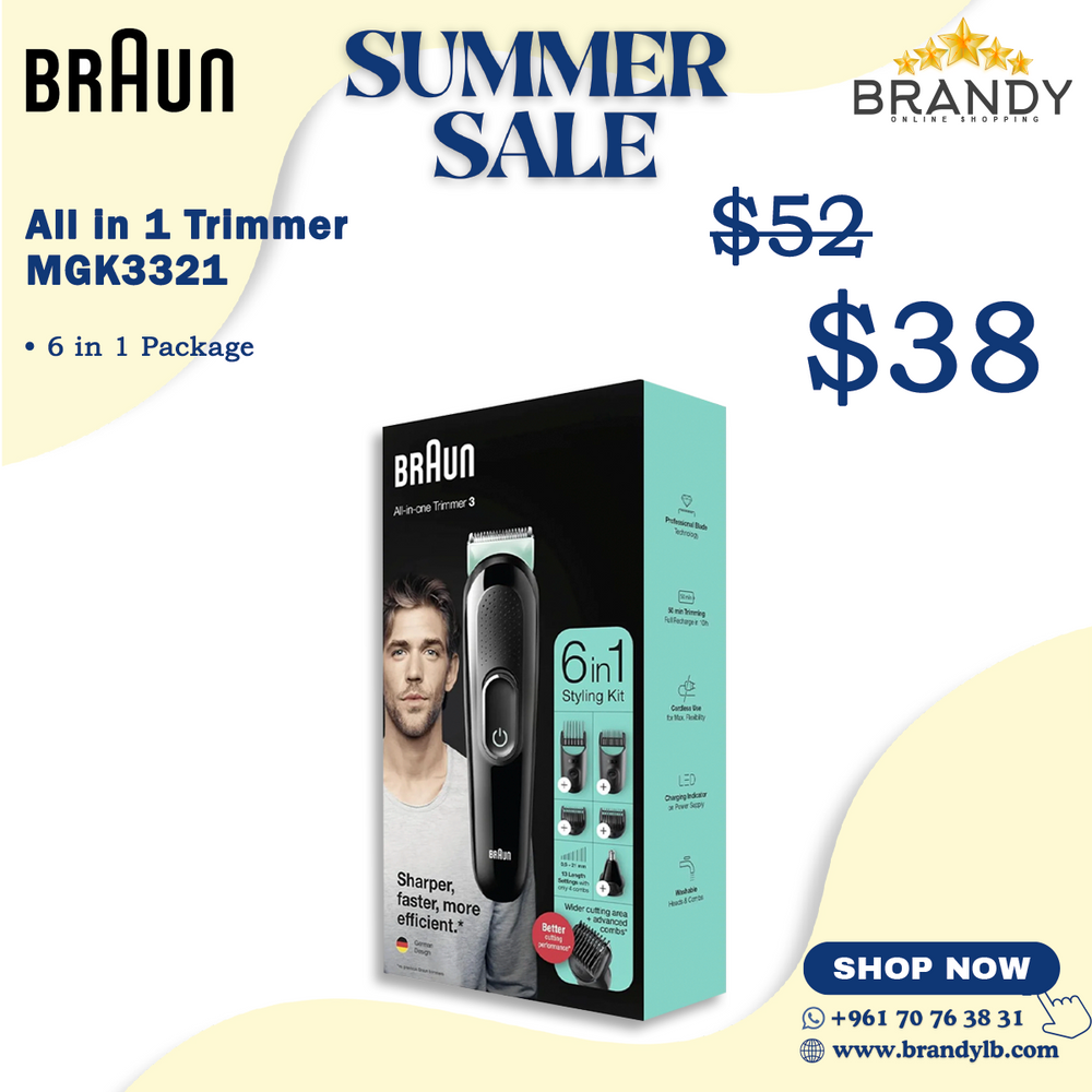 Trimmer 6 in 1 MGK3321 for Face and Hair Grooming